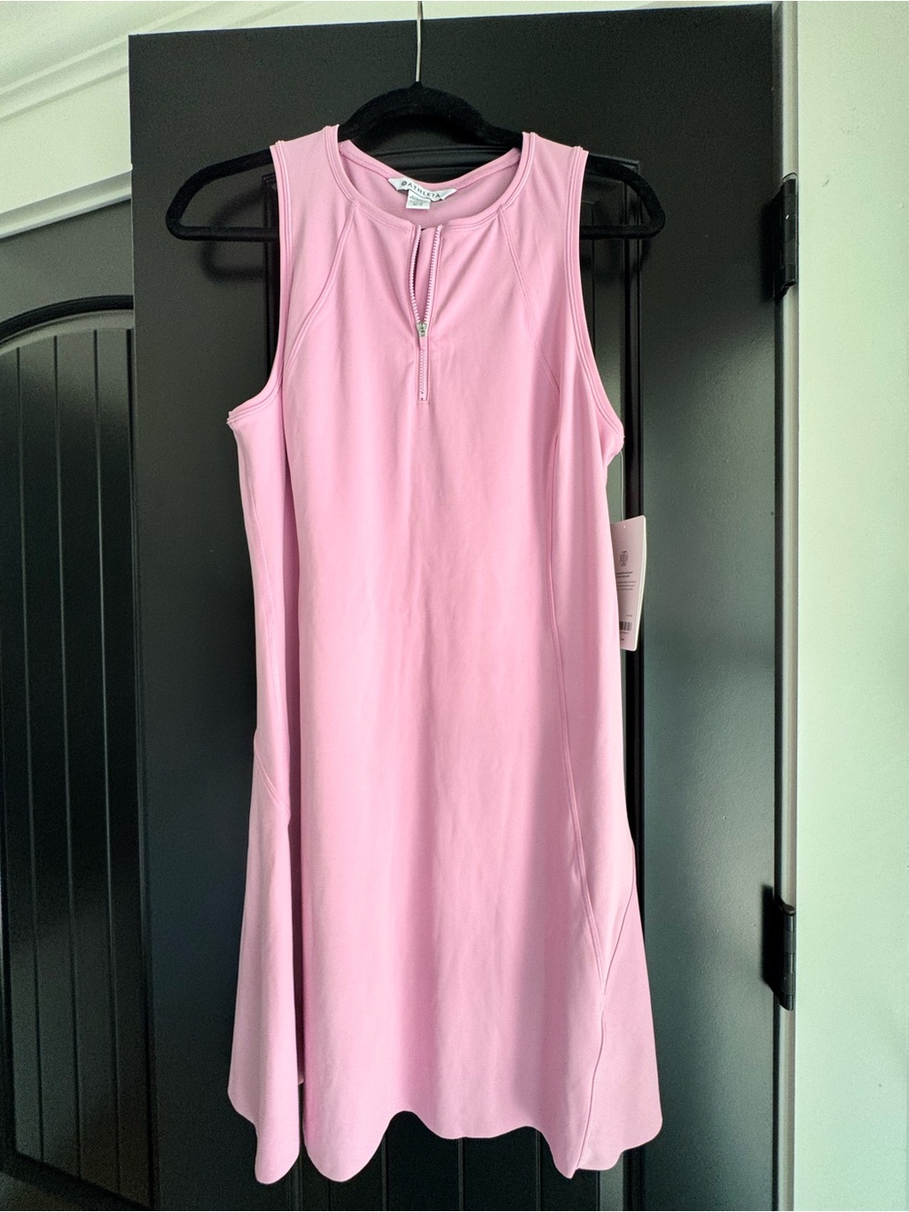 Athleta Pink Sleeveless Mini Dress with Front Zip